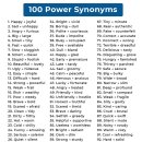 25/11/25 100 Power Synonyms 이미지