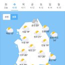 오늘의 날씨🌞☔️☃️, 2024년 4월 10일 수요일 이미지