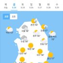 오늘의 날씨🌞☔️☃️, 2024년 5월 24일 금요일 이미지