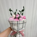 손뜨개 | 💐시들지 않는 감동! 딸 연주회 맞춤 손뜨개 장미 꽃다발 &amp; 튤립 화분 선물 후기✨