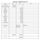 2024 차례제 회비 납입 내역 및 정산서 이미지