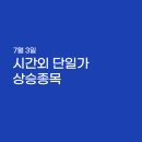 7월3일 시간외 단일가 상승종목