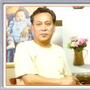 화가와 꽃 이미지