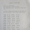 2024년 새로 편성된 식사당번 명단 이미지