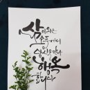 감성 먹 캘리그라피 이미지
