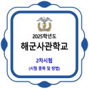 2025학년도 해군사관학교 2차시험 종목 및 방법 이미지