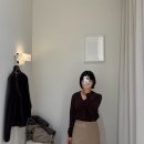 블리스포인트 | SIE 시에 블리스 루즈 앙고라 니트, 벨루어 포인트 미디 스커트 도산 쇼룸 피팅후기