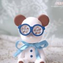 안경곰 | 안경 베어브릭 석고방향제 주문제작후기, 곰돌이 석고방향제 경성대 부경대 부산공방 예쁘다