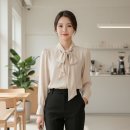 메이빈 | 러플 블라우스 하나로 분위기 완성｜메이빈 러플 타이 블라우스 bs7892 코디 후기