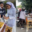 이슬람 금식해제용 간식 판매하는 천주교 수녀님 이미지