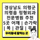 의령정형외과의원 | 경상남도 의령군 의령읍 정형외과 전문병원 추천 5곳 어깨 | 손가락 | 목 | 관절 | 무릎