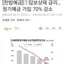 정기예금 가입 70% 감소 이미지