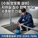 태장로769번길-L | [수원 펌프 설치] 영통 망포동 원룸 건물 장마철 지하실 침수 비상! 집수정 윌로 수중펌프 및 배관 설치