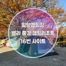 릴랙스 | 경남캠핑장 밀양 밸리 풍경 캠핑장 리조트 16번 사이트 캠핑후기