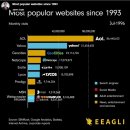 [인포그래픽] 1993년 이후 가장 인기 있는 웹사이트 이미지