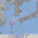 일본 기상청 태풍 예상 경로... 이미지