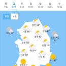 오늘의 날씨 🌞☔️☃️. 2023년 9월 29일 금요일 이미지