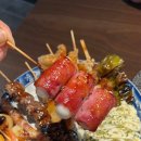 육회닭꼬치 | 사당역 데이트 술집 이자카야 혼시츠 모둠회 꼬치 육회 후기