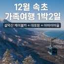 진영시외주차장(1091) | 12월 속초 가족여행 1박2일｜설악산 케이블카 + 대포항 + 아바이마을 코스 완전 정리