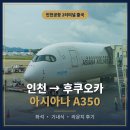 버건디55 | 인천공항 2터미널 출국 인천 후쿠오카 아시아나 A350 좌석 기내식 후기