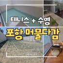 햇살이 가득한 집 펜션 | 포항 독채 풀빌라 머물다감｜아빠와 아이들이 함께 다녀온 찐 감성 테니스 수영장 펜션 솔직후기(머물방)