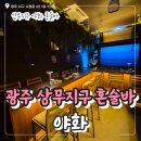 광주 상무지구 야화 혼술바 내돈내산 후기 신상 광주 혼술바 추천