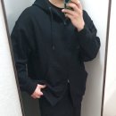 01-C | SPAO _ 스파오 프렌치테리 루즈핏 2-WAY 후드집업 _ SPMZE49C01 블랙 후기, 기모 후드집업 추천