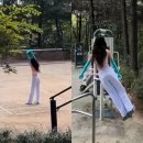 히어로로 변신한 멤버 장원영, 산스장에 웬 팔척 여신이…운동하다 벤치에 벌러덩 '털털 일상' 이미지