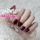 일원로 | 진주 젤네일 후기 잇시네일에서 받은 가을 원컬러 버건디 네일 만족
