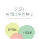 2021년 살림의료복지사회적협동조합 후원금 수입 및 지출 내역 이미지