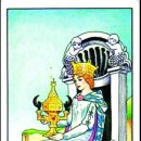 움직이는 타로카드, 초보자 타로의 핵심 키워드…마이너 아르카나 컵 퀸(Queen of Cups) 이미지