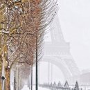 파리 에펠탑 겨울 풍경 이미지