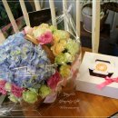 일산꽃집 - 여자친구생일선물 고급유기농케익과 꽃바구니 이미지