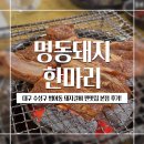 대구 수성구 범어동 돼지갈비 찐 맛집 명동돼지한마리 본점 후기