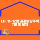 한국토지주택공사(LH), 11~12월 공공분양주택 7천 호 분양 이미지