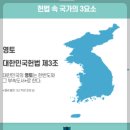 헌법에 명시된 현재 대한민국 영토 범위 이미지