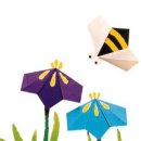 코너꾸미기 - 색종이접기(꽃과벌) 이미지