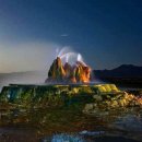 미국 네바다주 블랙락의 플라이 가이져(Fly Geyser) 이미지