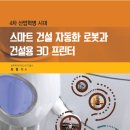 4차 산업혁명 시대 스마트 건설 자동화 로봇과 건설용 3D 프린터 이미지