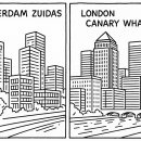 암스테르담 주이다스(Zuidas) vs 런던 카나리와프(Canary Wharf