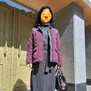 퍼플 315 | 3월 외출룩 르샵 차콜 니트 원피스 퍼플 퀼팅 점퍼 금강제화 브라운 미디니트 부츠 민티즈 느아르...