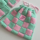 기초 코바늘 뜨기 패브릭얀을 활용한 기초 뜨개 | 코바늘 기록ㅣ하우스오브지원 체커보드 카드지갑 파우치