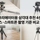 제트커머스 | 크리에이터용 삼각대추천 4선 | 미러리스·스마트폰 촬영 기준 비교 (2026)