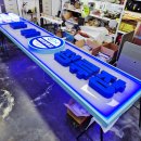 백판스튜디오 | [횟집간판│회간판] 성동 "활어정류장" 복층렉산 스타일의 갈바 커스텀 간판 제작 및 설치 후기