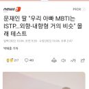 문재인 딸 "우리 아빠 MBTI는 ISTP…외향-내향형 거의 비슷" 몰래 테스트 이미지