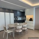 예림이네민박 | 타워형아파트 주방인테리어, 라운드 홈카페수납장 홈바 제작기