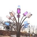 가로등 벤치 이미지