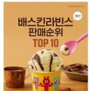 배스킨라빈스 30주년 기념 역대 판매순위 TOP10 이미지