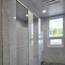 (주)한솔홈데코익산공장 | 익산시(익산) 큐비클 체육관 큐비클 자재 판매 및 시공 후기 (크림색 &amp; 하늘색 포인트 디자인)