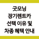 굿모닝카써비스 | 굿모닝 장기렌트카 선택 이유 및 차종 혜택 안내
